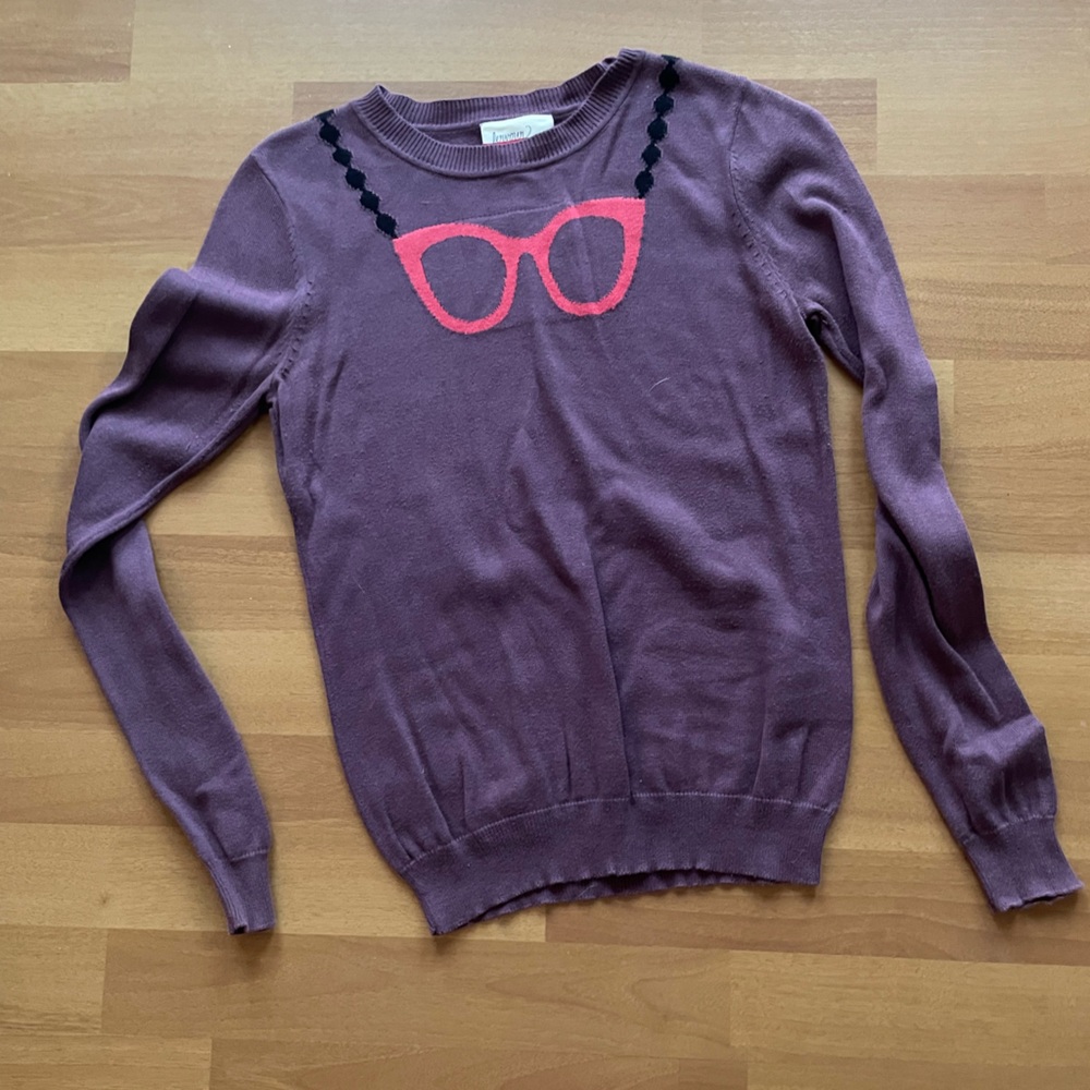 Quirky purple sweater, ModCloth